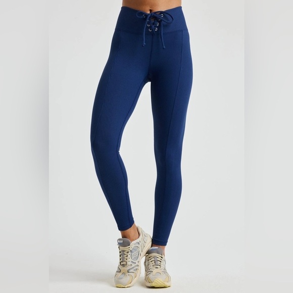 Year of Ours Navy Ribbed Football Leggings - Large - Picture 2 of 11